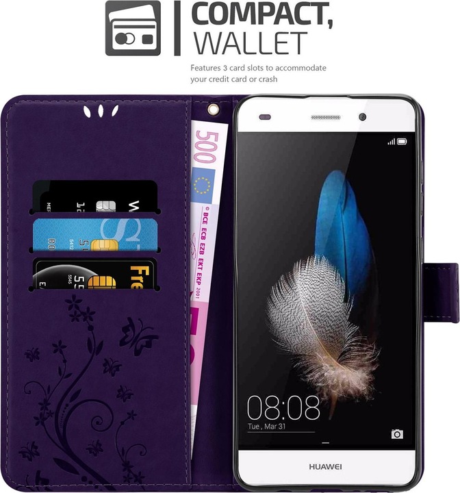 Produktbild Cadorabo Flower Book Cover (Huawei P8 Lite)