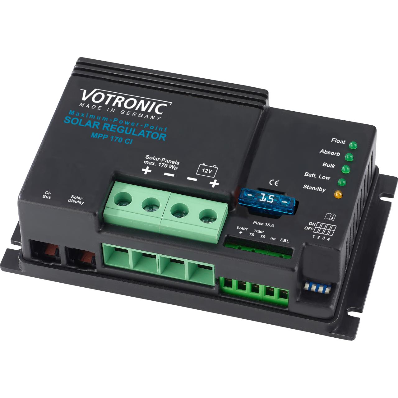 Votronic, Controllore di carica, 11712 MPP 170 CI 10A MPPT regolatore di carica solare 12V