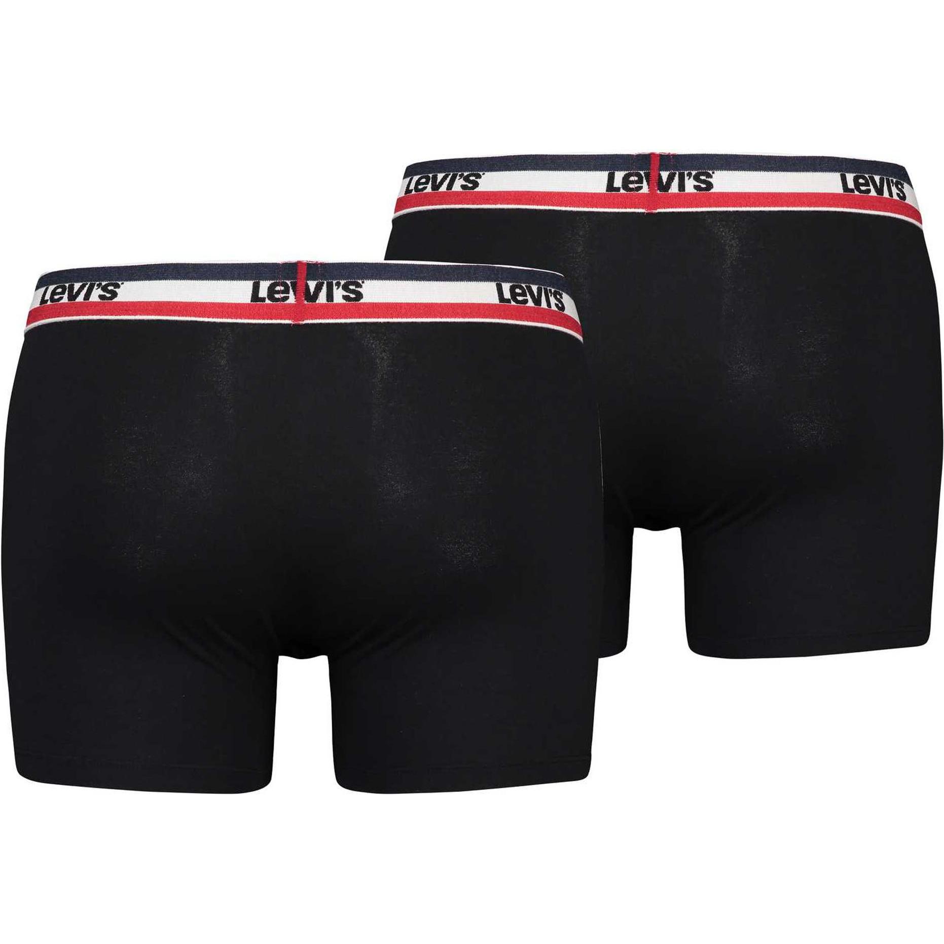 Thumbnail - Levis, Herren, Unterhosen, Sportswear Logo, Schwarz, (M, 2er Pack)