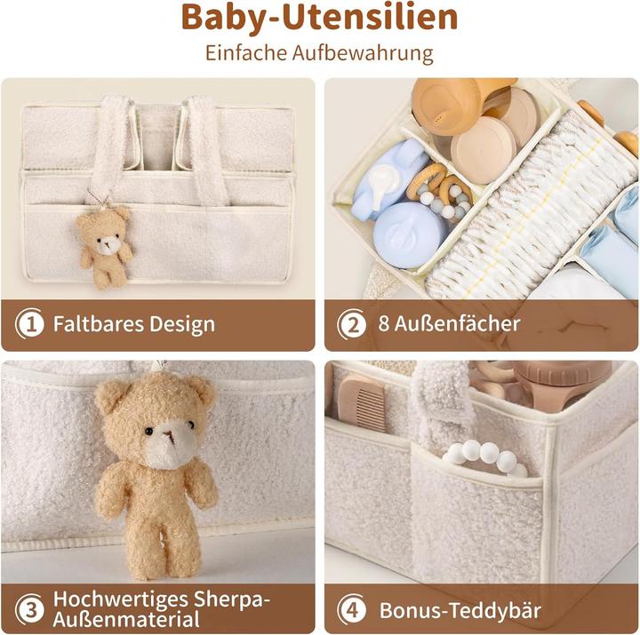 Produktbild Tuocal Wickeltisch Organizer mit Fächern & Griffen