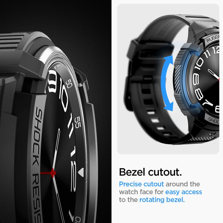 Produktbild Spigen Rugged Armor Pro Samsung Watch 6 Classic 47mm czarny/black ACS06488 (47 mm)