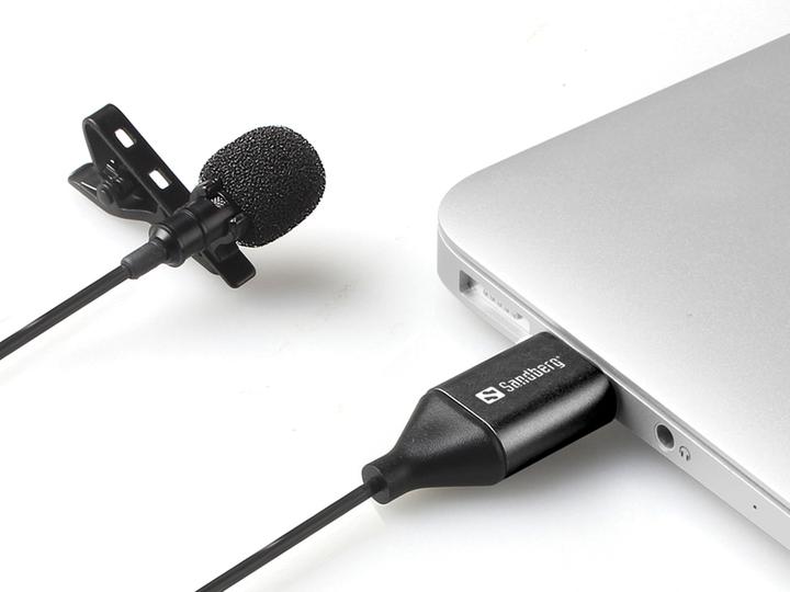 Actual product image Sandberg Streamer USB Clip Microphone