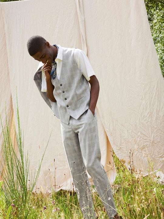 Actual product image Selected Checked Single Breasted Blazer (52)