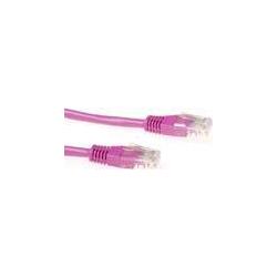 Thumbnail - ACT Pink 1meter U/UTP CAT5E patch cable with RJ45 connectors. Cat5e u/utp pink 1.00m (U/UTP, CAT5e, 1 m), Netzwerkkabel