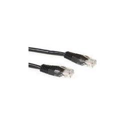 Thumbnail - ACT Black 0.5 meter U/UTP CAT5E patch cable with RJ45 connectors. Cat5e u/utp black 0.50m (U/UTP, CAT5e, 0.50 m), Netzwe...