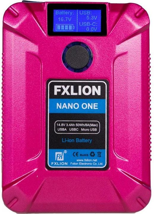 Actual product image Fxlion Nano ONE (Pink) 14.8V/50WH V-Lock (Camera battery)