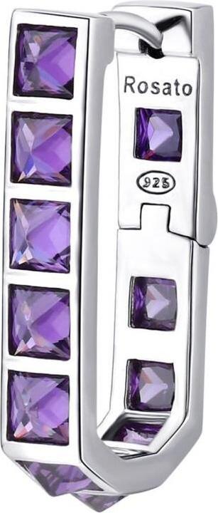 Immagine prodotto Rosato Orecchino singolo moderno in argento con zirconi Rzcu86