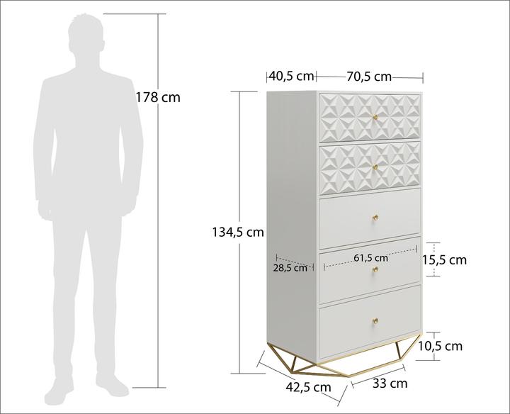 Image du produit CosmoLiving Blair (70 x 40 x 134 cm)