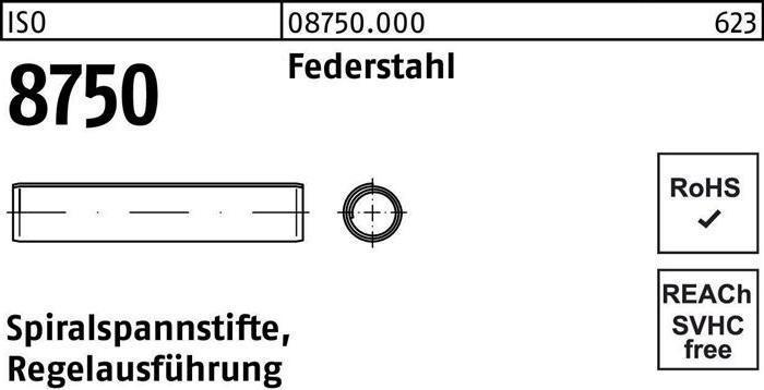 Produktbild Spiralspannstift ISO 8750 4 x 10 Federstahl Regelausf. ISO 8750 (40 mm)