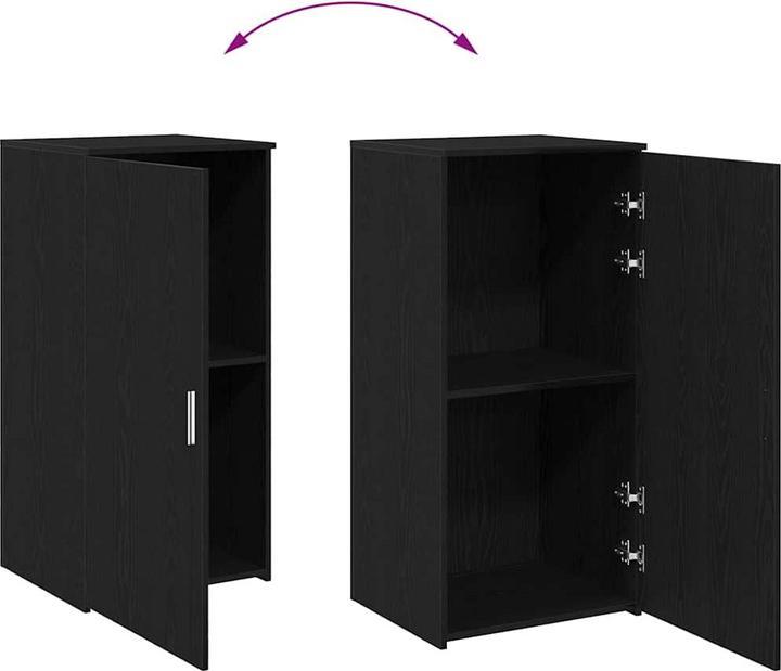 Produktbild vidaXL Lagerschrank Schwarz 50x45x103,5 cm Holzwerkstoff Schrank Aktenschrank (45 x 50 x 103.50 cm)