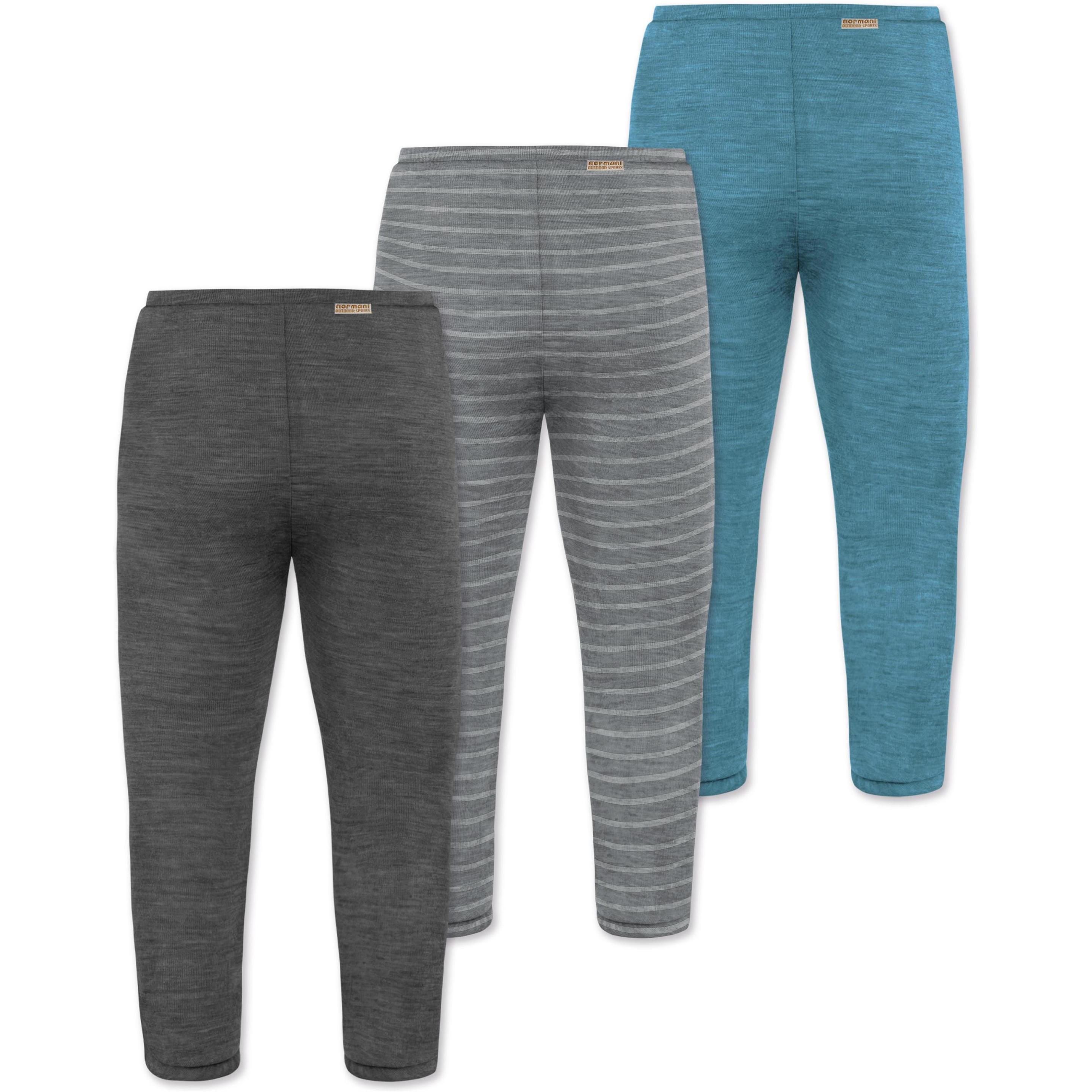 Thumbnail - Normani, Herren, Funktionsunterhose, 3er Pack Baby Merino Unterhose mit Füssen - 9543 (56), Blau, 56