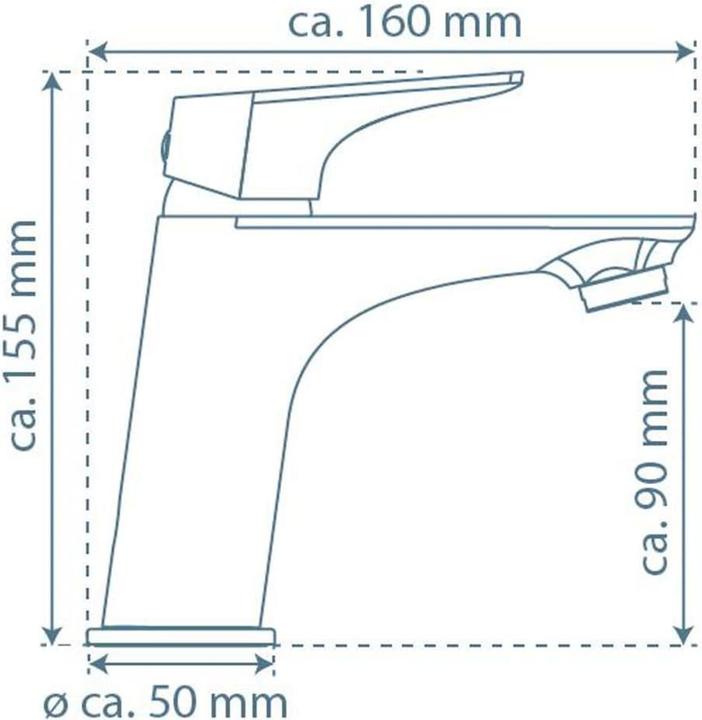 Produktbild Schütte Wasserhahn Bad BOSTON Waschtischarmatur Schwarz matt Einhebelmischer Mischbatterie 33216