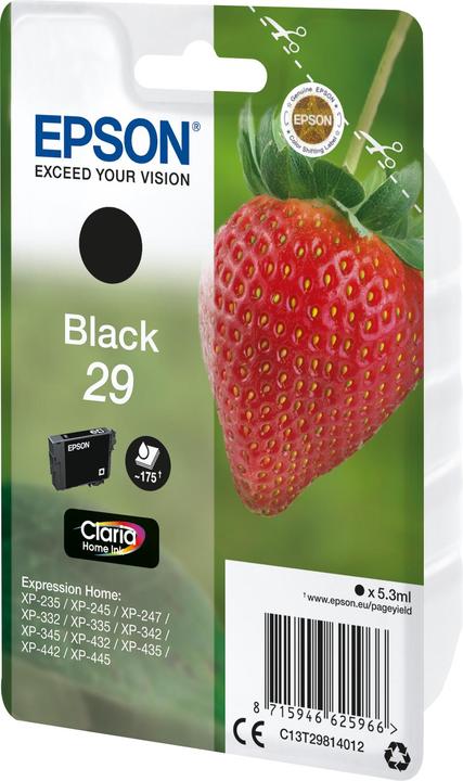 Actual product image Epson Sglpck Black 29 Home Ink (FC)