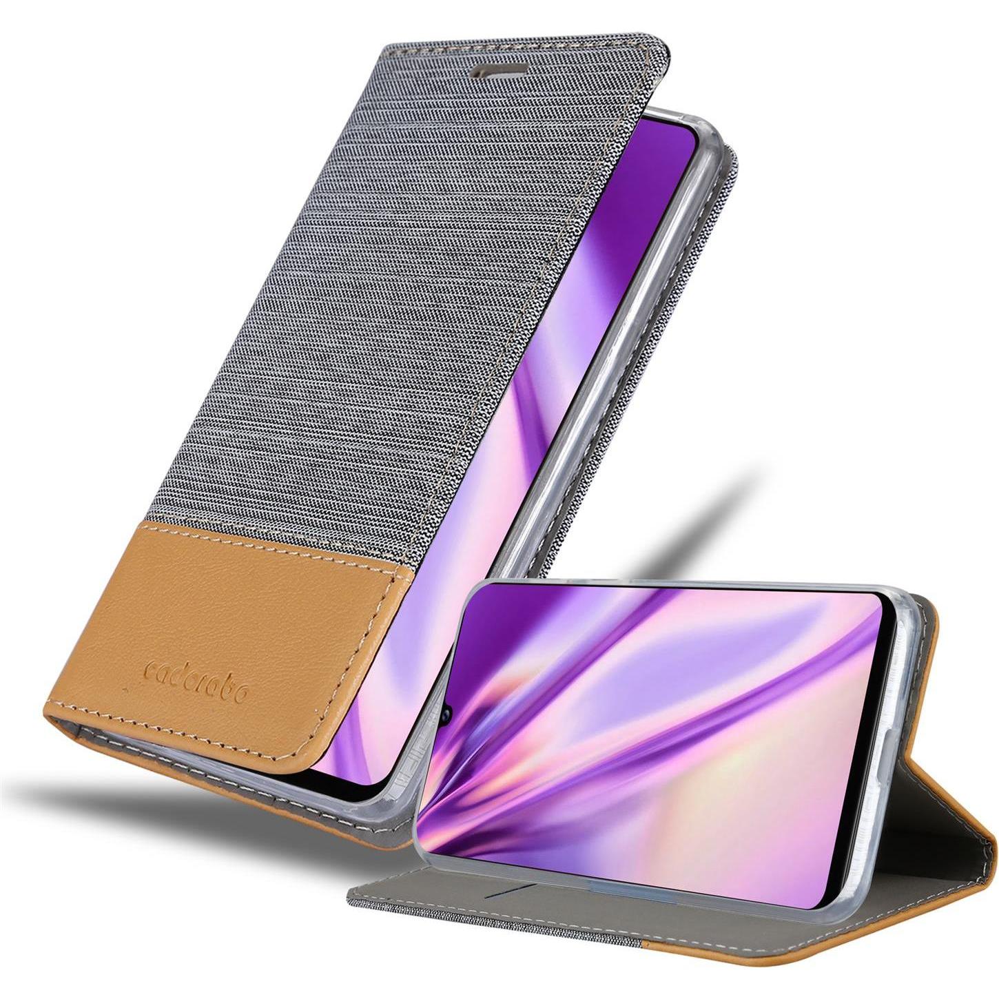 Cadorabo Jeans Optik (Samsung Galaxy A42 5G), Smartphone Hülle, Grau, Braun