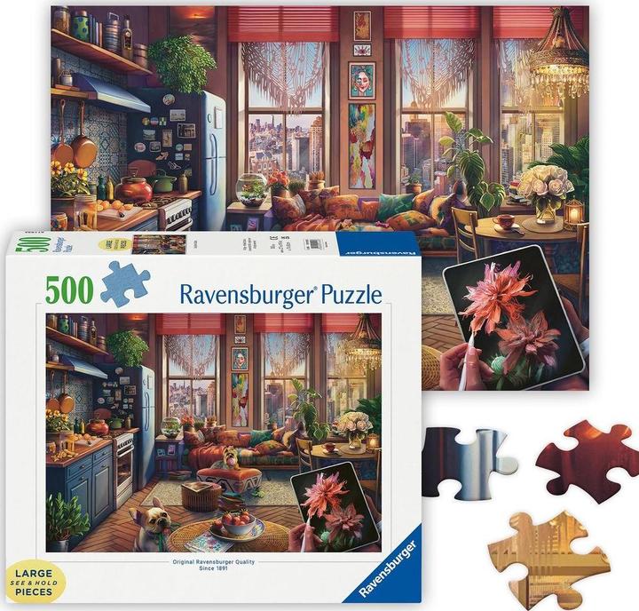 Immagine prodotto Ravensburger Puzzle di Boho Studio, 500 pezzi. (500 pezzi)