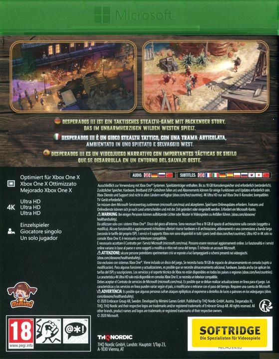 Immagine prodotto THQ Desperados 3 (Xbox One X, Xbox Series X, Multilingue)