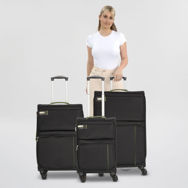 Actual product image D&N Travel Line 6704 - 3-piece suitcase set dobby nylon (208 l)