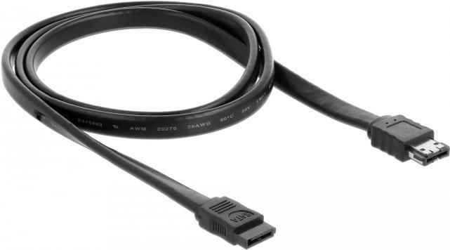 Produktbild Delock Kabel eSATA 3 Gb/s Buchse > eSATA Buchse 1 m schwarz (100 cm, eSATA, SATA)
