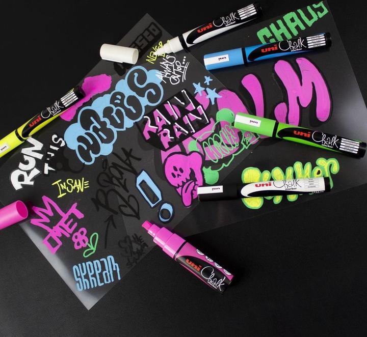 Produktbild Uni-ball Kreidemarker Chalk marker PWE5M/4 PF, 4er Etui (4x)