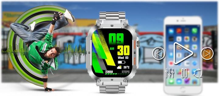 Produktbild Gravity SMARTWATCH MĘSKI GT6-7 - WYKONYWANIE POŁĄCZEŃ, MONITOR SNU (sg020g)