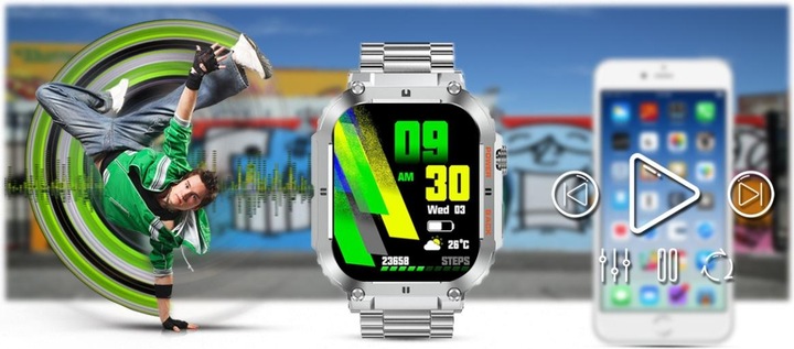 Immagine prodotto Gravity SMARTWATCH MĘSKI GT6-7 - WYKONYWANIE POŁĄCZEŃ, MONITOR SNU (sg020g)
