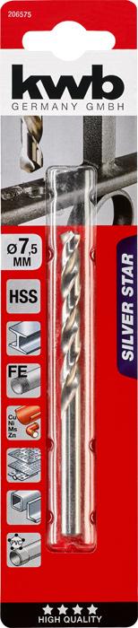 Actual product image kwb SILVER STAR HSS Twist Drill (7.5 mm)