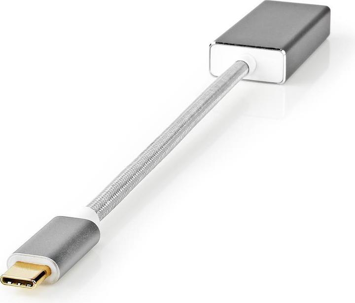 Actual product image Nedis USB Adapter USB 3.2 Gen 1 USB-CT male Mini DisplayPort female 0.20 m round Gold-plated Gefloch (Mini DP, 20 cm)