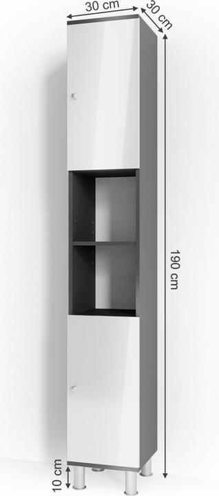 Actual product image Vicco Fynn (30 x 30 x 190 cm)