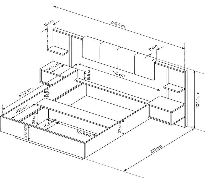 Produktbild Vente-unique Elynia (160 x 200 cm)