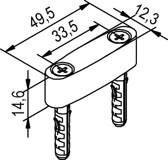Produktbild Helm 216 Bodenführung 49,5x12,3x14,6mm für Schiebetüren (Schiebetürbeschlag)