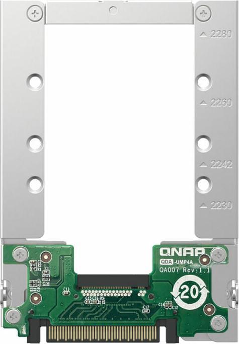 Actual product image QNAP QDA-UMP4A U.2 NVMe to M.2 NVMe SSD PCIe adapter 7mm