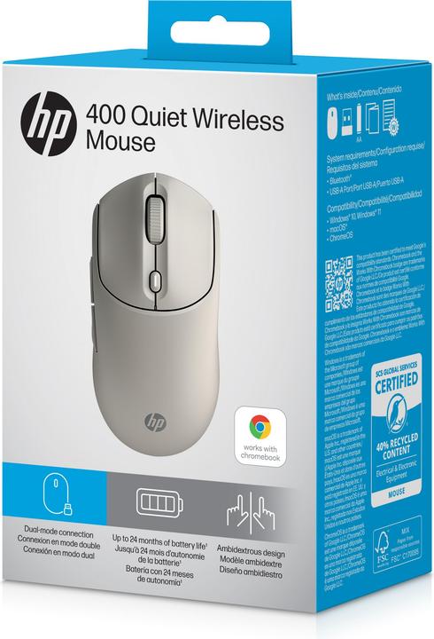 Actual product image HP 400 Quiet Maple Wireless Mouse (Wireless)