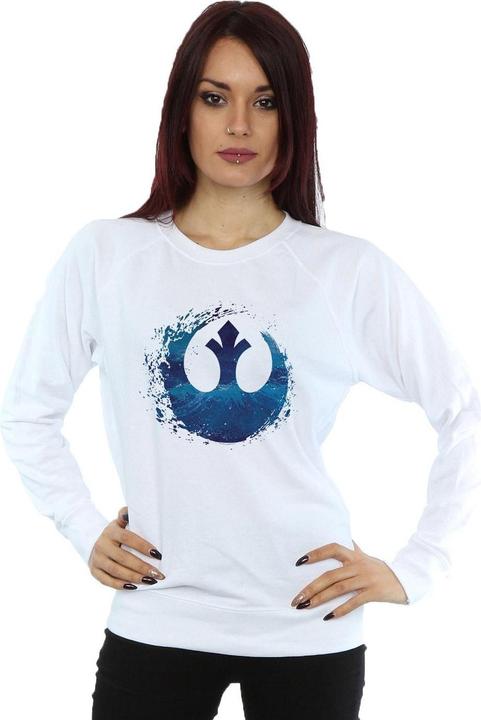 Actual product image Star Wars Womens/Ladies The Rise Of Skywalker Resistance Symbol Wave Sweatshirt (XXL)