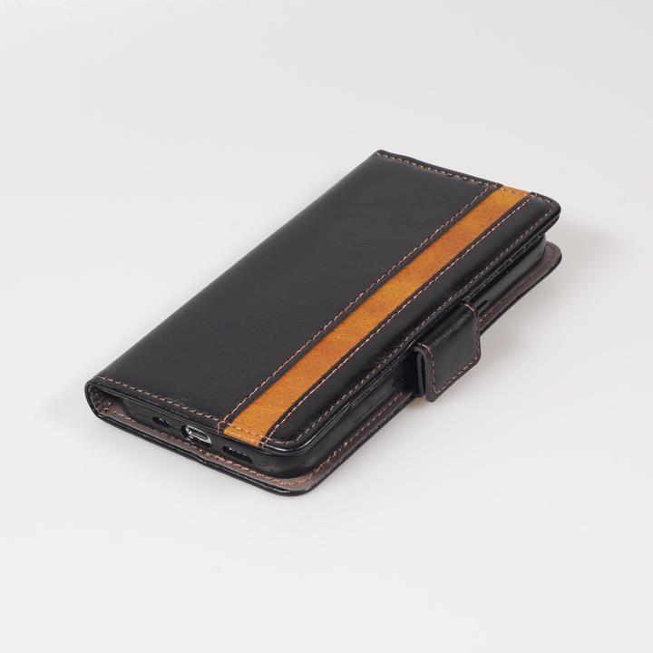 Produktbild PhoneLook Leder Tasche Flip Wallet mit Akzentstreifen & Kartenhalter (Apple iPhone 16e)