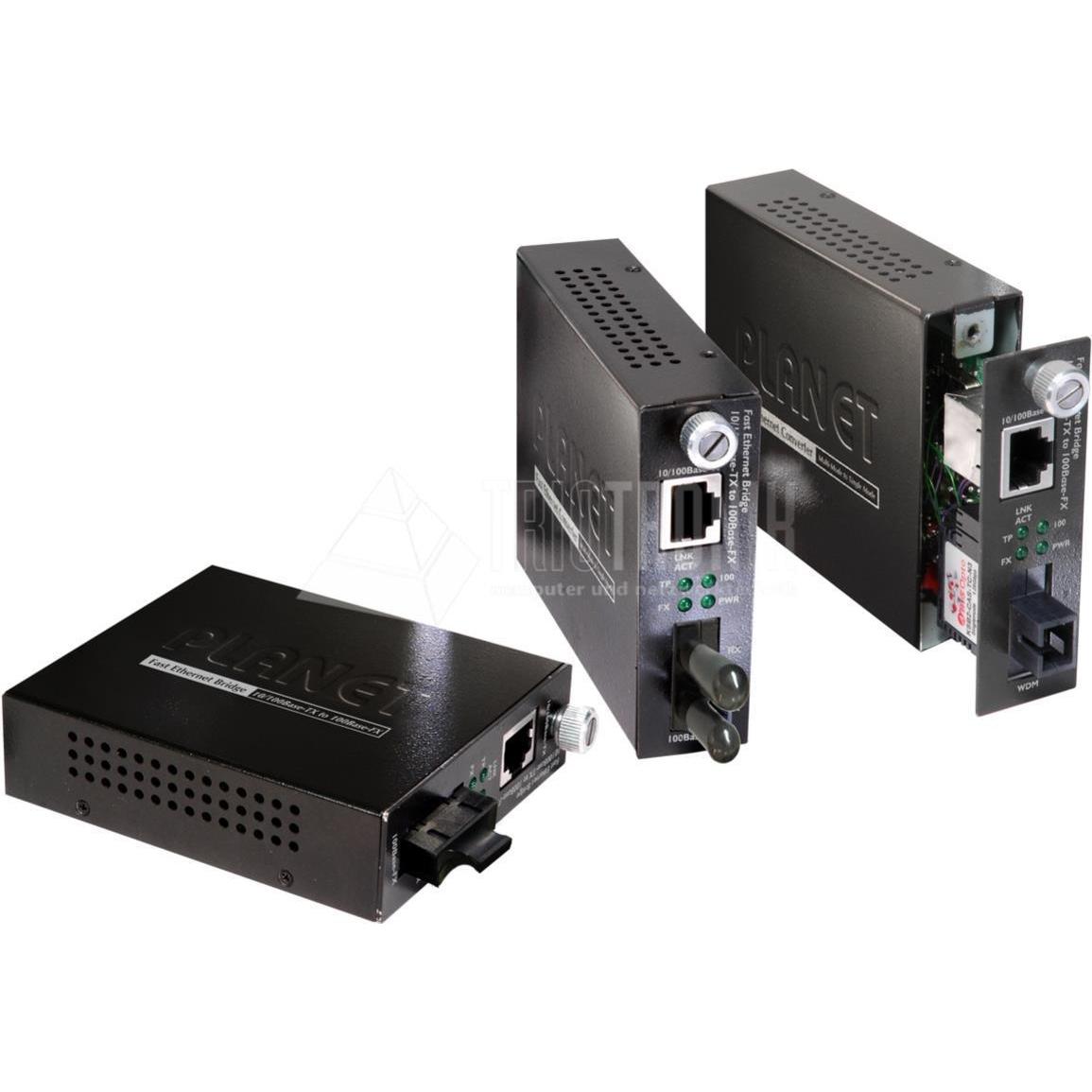 Thumbnail - Planet FST-806B20 100Mbit/s 1550nm Einzelmodus Schwarz Netzwerk Medienkonverter, Data Converter