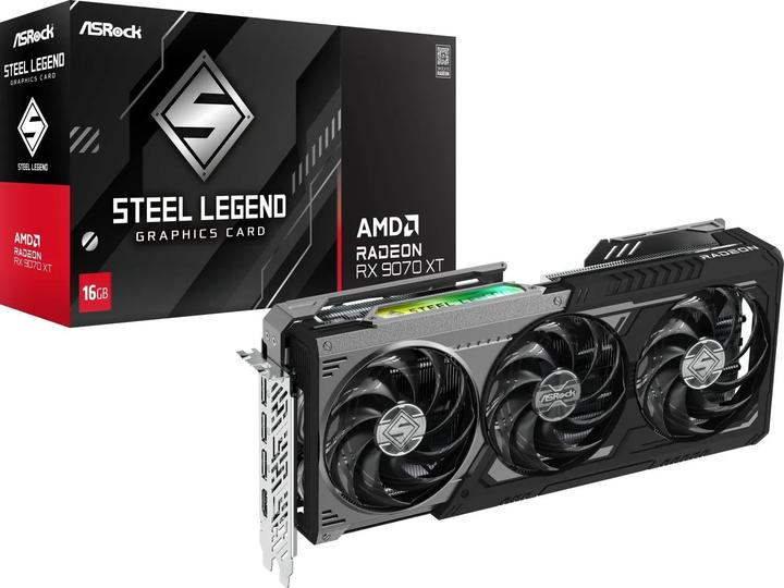 Actual product image AsRock Radeon RX 9070 XT Steel Legend Dark (16 GB)