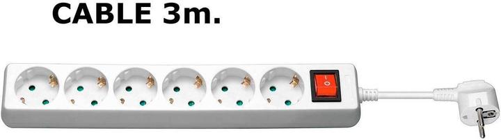 Produktbild MicroConnect Verlängerungsschnur (6x, CEE 7/3, CEE 7/5, Typ 13, 3 m)