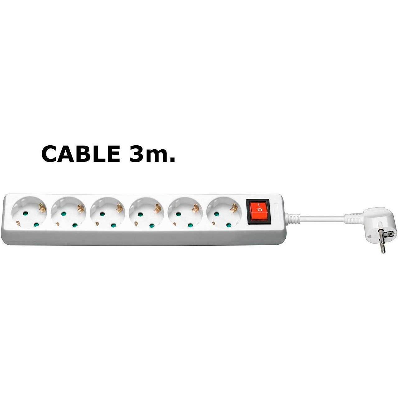 Thumbnail - MicroConnect, Steckdosenleiste, Verlängerungsschnur (6 x, CEE 7/3, 3 m)
