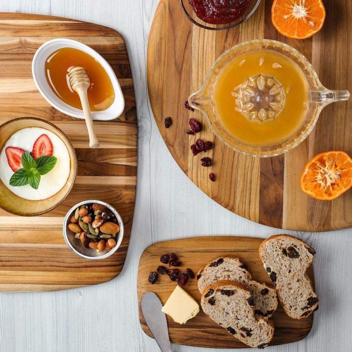 Actual product image TeakHaus Cutting and serving board teak square