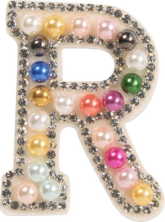 Actual product image PhoneLook Stickers for mobile/tablet/computer 3D Pearls rainbow letter R