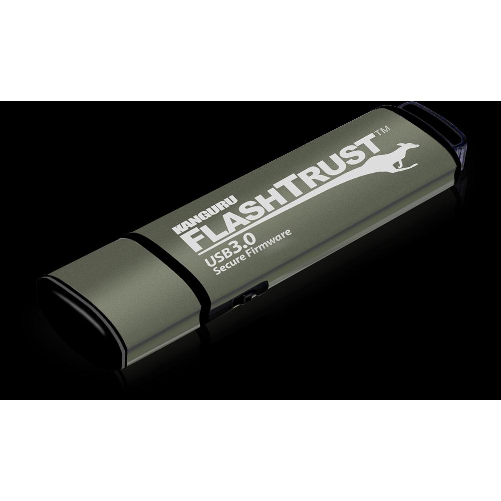Thumbnail - iStorage 32G Kanguru FlashTrust (32 GB, USB 3.0), USB Stick, Grün