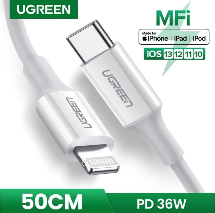 Produktbild Ugreen USB Typ C – Lightning (0.50 m, USB 2.0, 18 W)