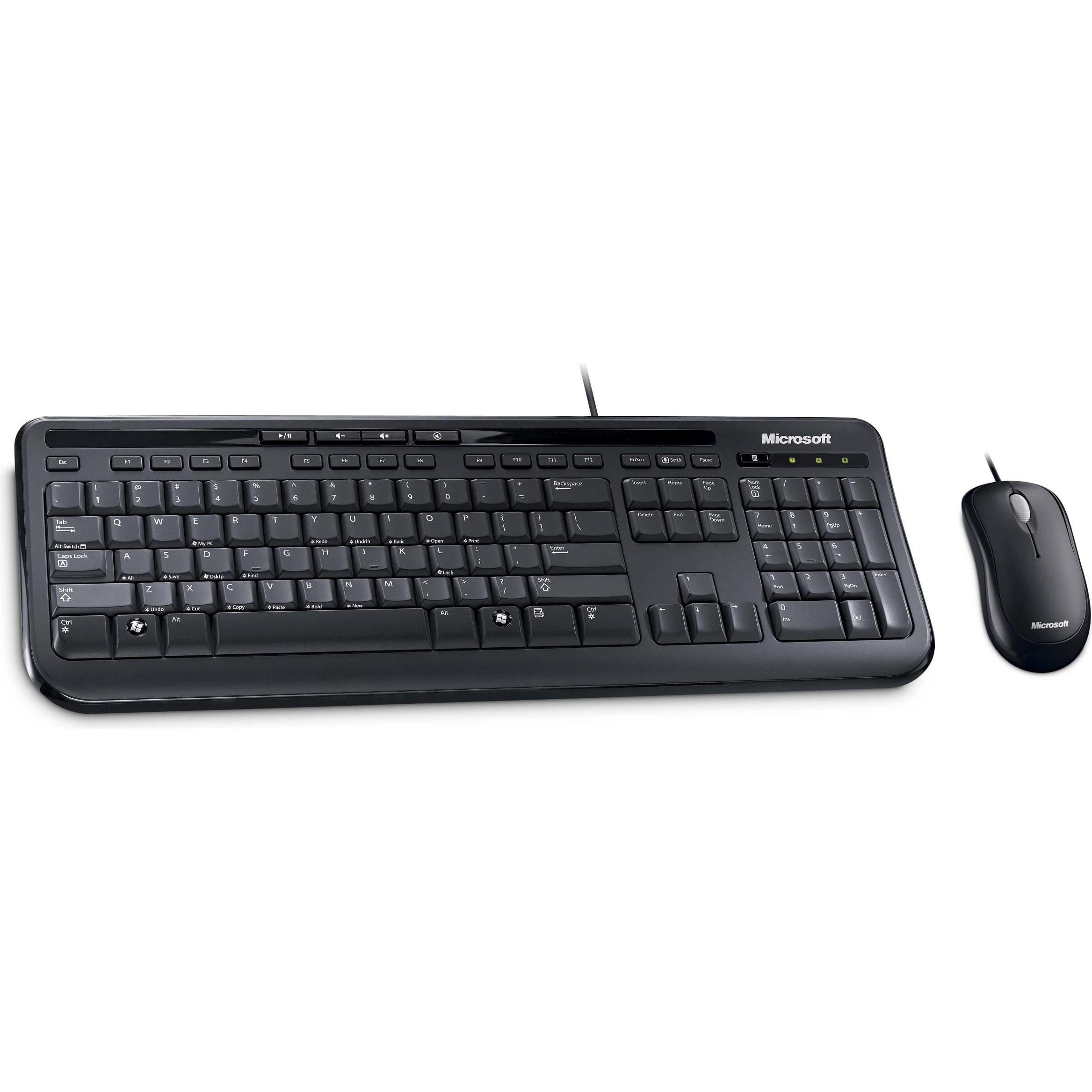 Microsoft 600 (DE, Kabelgebunden), Tastatur, Schwarz