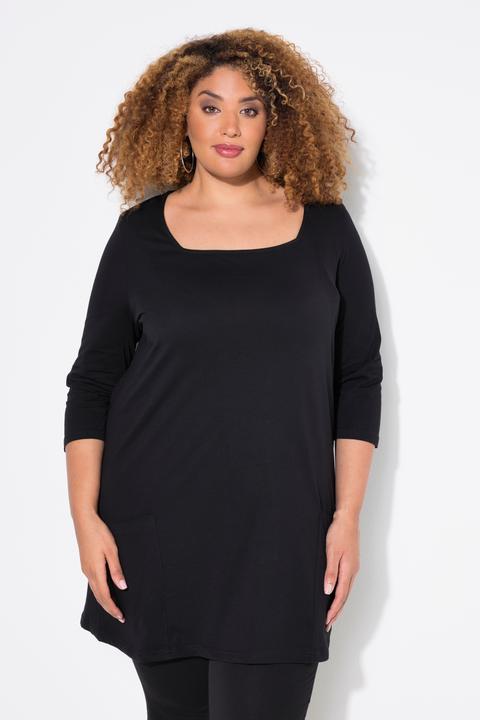 Actual product image Ulla Popken Patch Pocket 3/4 Sleeve Knit Tunic (58)