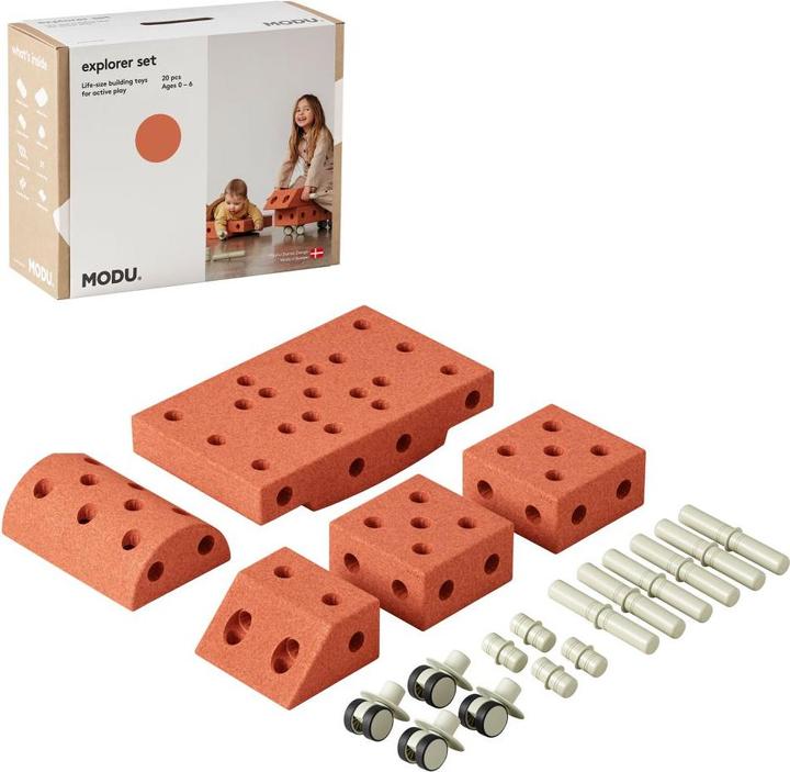 Actual product image Modu Explorer Set - Building Set Balance Toy, Slider, Seesaw