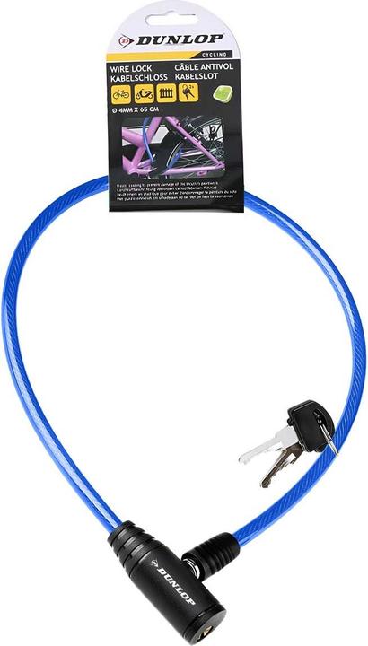 Actual product image Dunlop Cable, anti-theft device for a bicycle (blue)