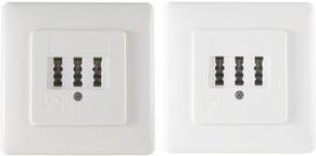 Image du produit Shiverpeaks Prises TAE 3x6 NFN encastrées blanc perle * basic