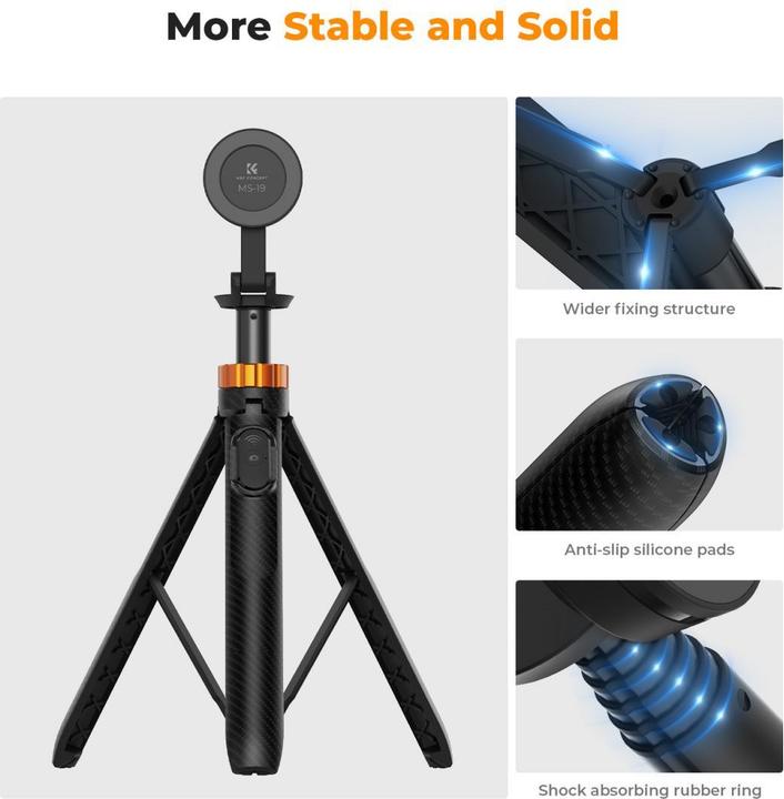 Actual product image K&F Concept Selfie Ms19 tripod with MagSafe mount (Plastic)