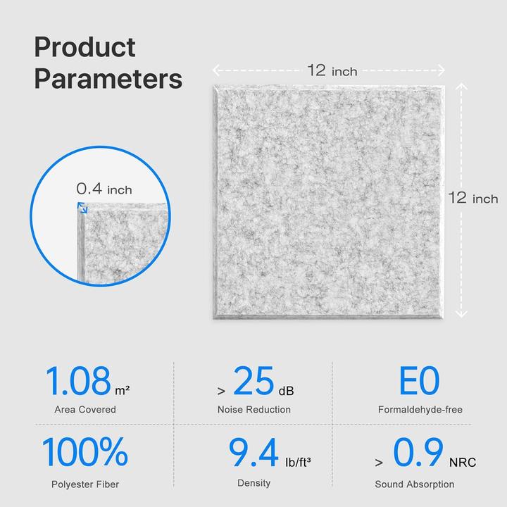 Produktbild Kuchoow Selbstklebende Akustikplatten-Set (12 Stück) (12 Stk.)