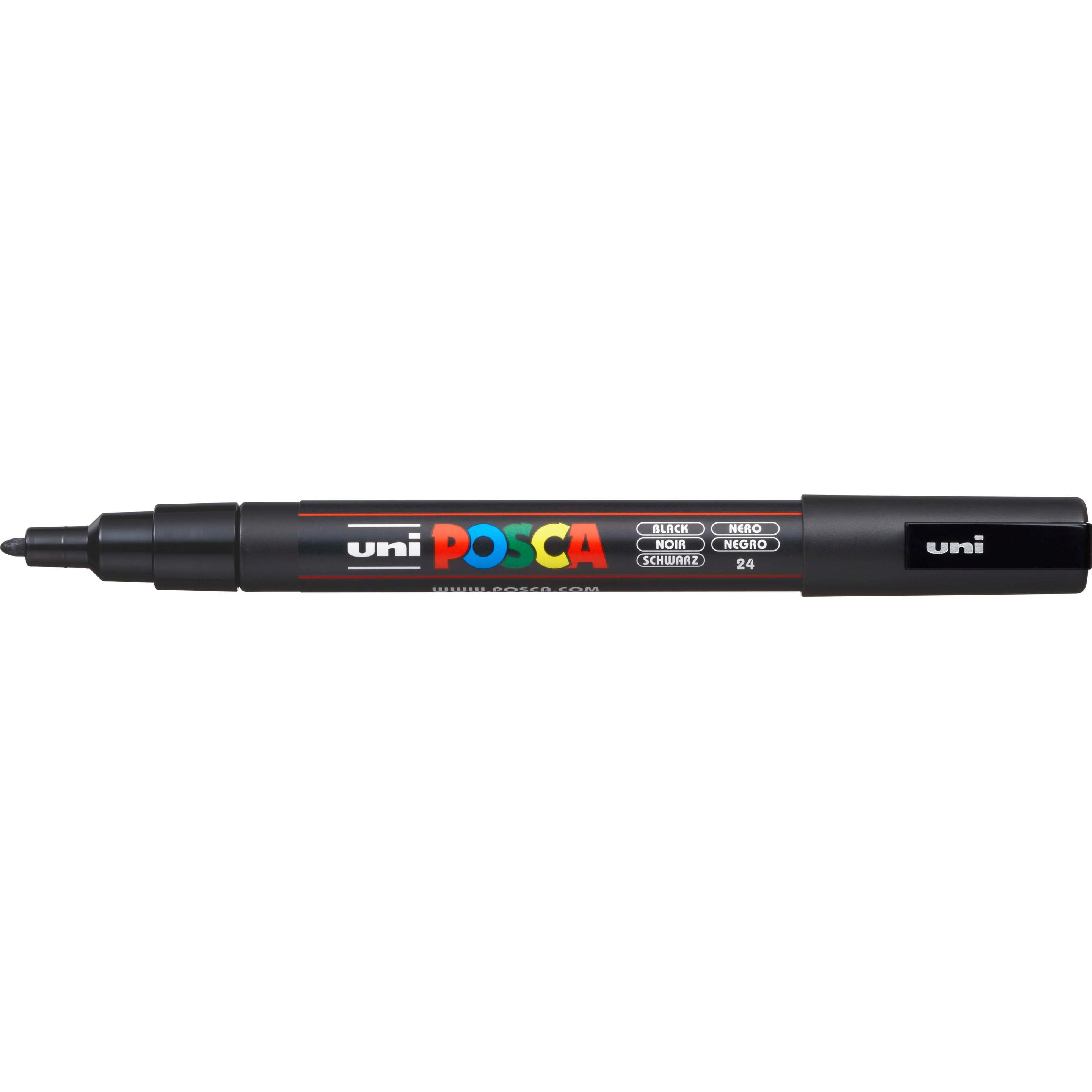 6x Posca, Marker, Marker PC-3M Rundspitze (Schwarz, 0.90 mm, 1 x)